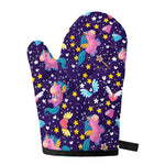 Cute Night Star Unicorn Pattern Print Single Oven Mitt