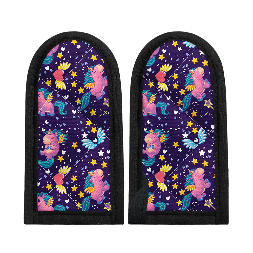 Cute Night Star Unicorn Pattern Print Skillet Handle Cover