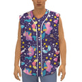 Cute Night Star Unicorn Pattern Print Sleeveless Baseball Jersey