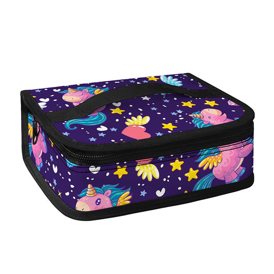 Cute Night Star Unicorn Pattern Print Small Lunch Bag
