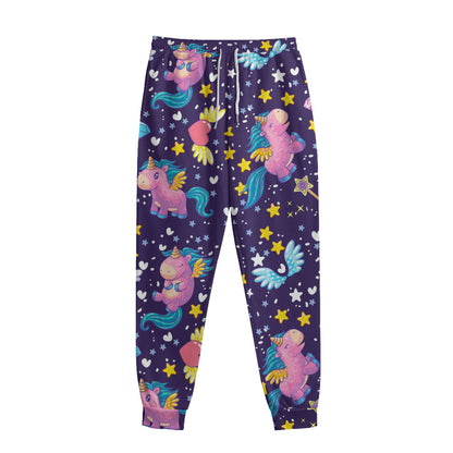 Cute Night Star Unicorn Pattern Print Sweatpants