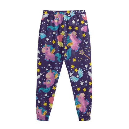 Cute Night Star Unicorn Pattern Print Sweatpants
