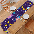 Cute Night Star Unicorn Pattern Print Table Runner