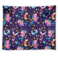 Cute Night Star Unicorn Pattern Print Tapestry