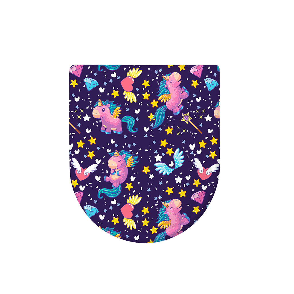 Cute Night Star Unicorn Pattern Print Toilet Lid Cover
