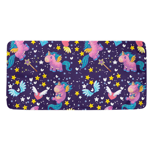 Cute Night Star Unicorn Pattern Print Towel