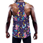 Cute Night Star Unicorn Pattern Print Training Tank Top