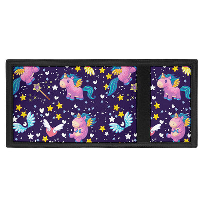 Cute Night Star Unicorn Pattern Print Trifold Wallet