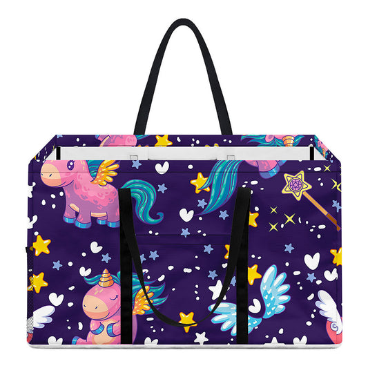 Cute Night Star Unicorn Pattern Print Utility Tote Bag