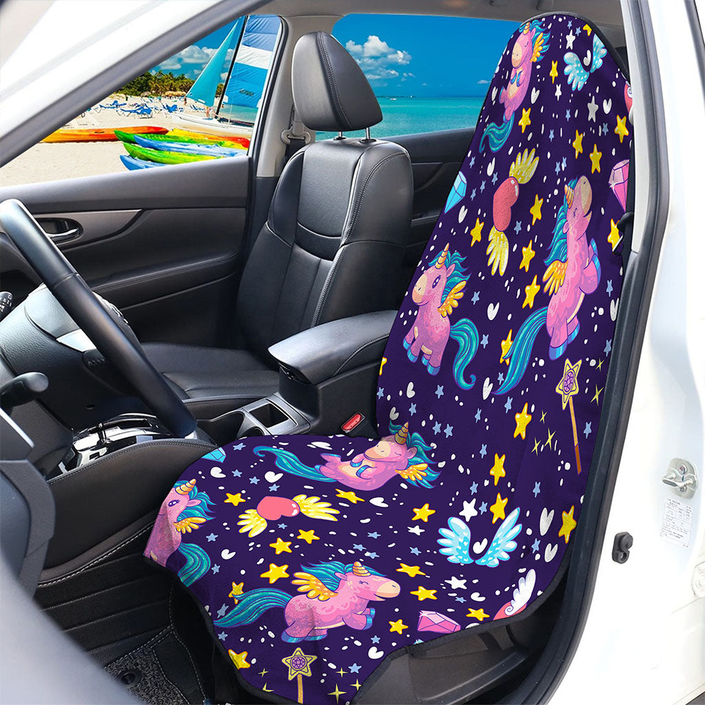 Cute Night Star Unicorn Pattern Print Waterproof Car Seat Cover