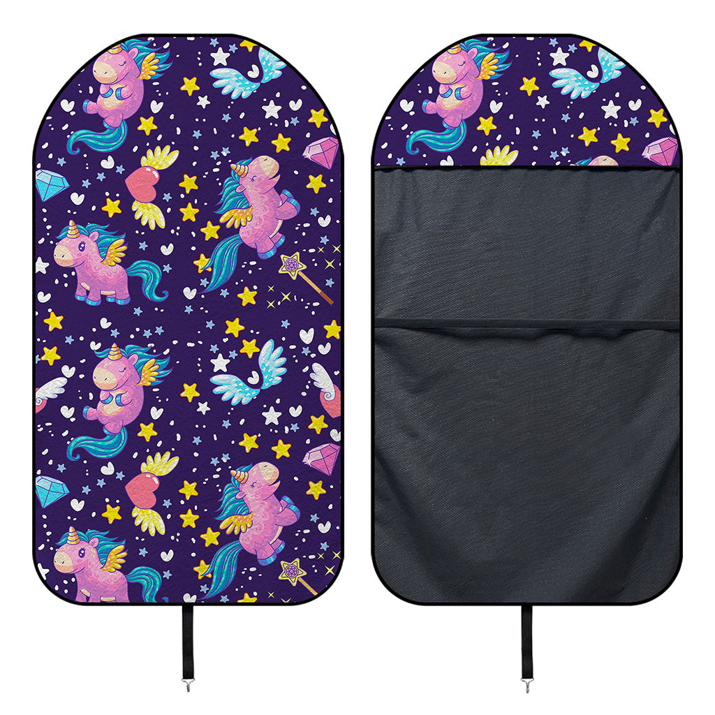 Cute Night Star Unicorn Pattern Print Waterproof Car Seat Cover