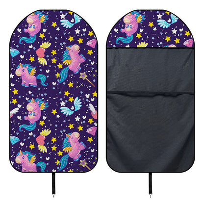 Cute Night Star Unicorn Pattern Print Waterproof Car Seat Cover