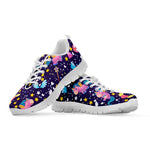 Cute Night Star Unicorn Pattern Print White Running Shoes