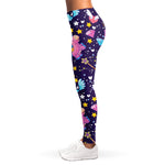 Cute Night Star Unicorn Pattern Print Women's Leggings