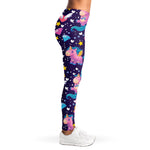 Cute Night Star Unicorn Pattern Print Women's Leggings