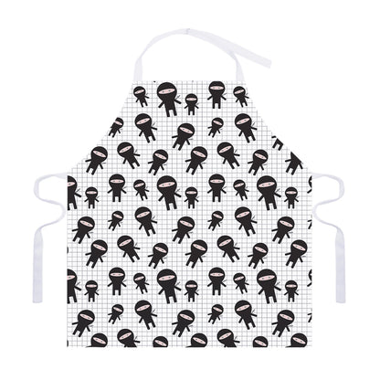 Cute Ninja Pattern Print Adjustable Apron