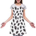 Cute Ninja Pattern Print Adjustable Apron