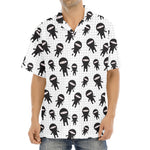 Cute Ninja Pattern Print Aloha Shirt