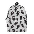 Cute Ninja Pattern Print School Backpack