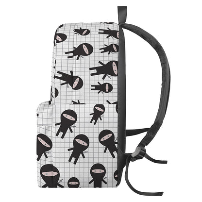Cute Ninja Pattern Print Backpack