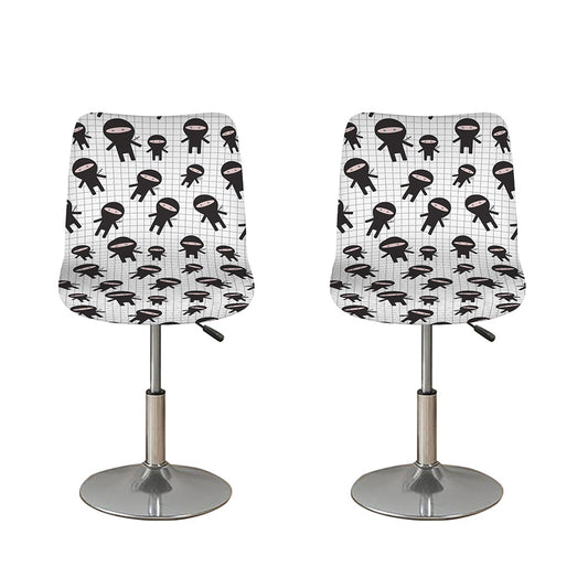 Cute Ninja Pattern Print Bar Stool Covers