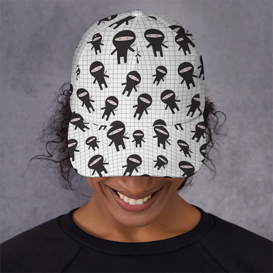 Cute Ninja Pattern Print Baseball Cap