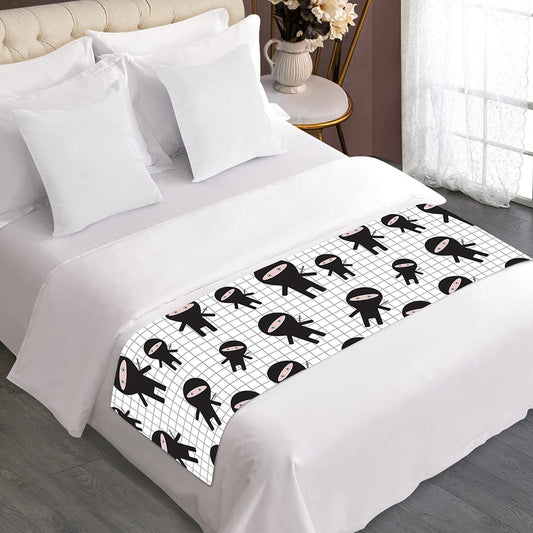 Cute Ninja Pattern Print Bed Runner