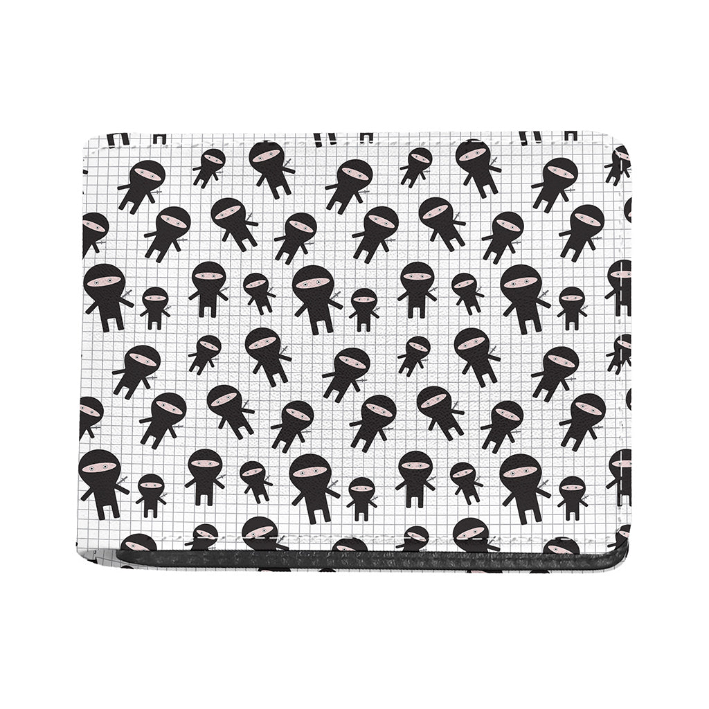 Cute Ninja Pattern Print Bifold Wallet