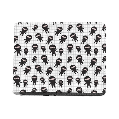 Cute Ninja Pattern Print Bifold Wallet