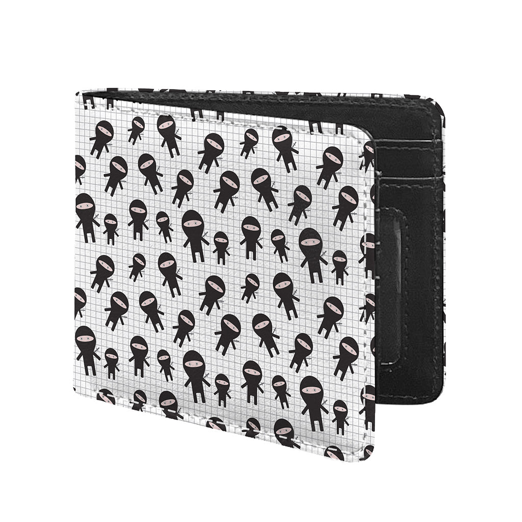 Cute Ninja Pattern Print Bifold Wallet