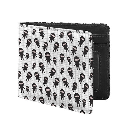 Cute Ninja Pattern Print Bifold Wallet