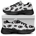 Cute Ninja Pattern Print Black Chunky Shoes