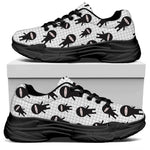 Cute Ninja Pattern Print Black Chunky Shoes