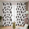 Cute Ninja Pattern Print Dimout Pencil Pleat Curtains