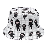 Cute Ninja Pattern Print Bucket Hat