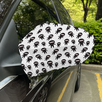 Cute Ninja Pattern Print Car Side Mirror Covers