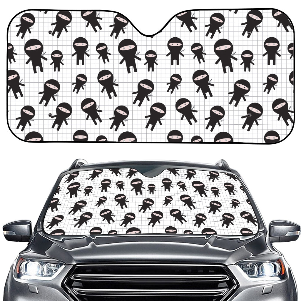 Cute Ninja Pattern Print Car Windshield Sun Shade