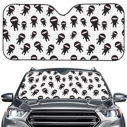 Cute Ninja Pattern Print Car Windshield Sun Shade