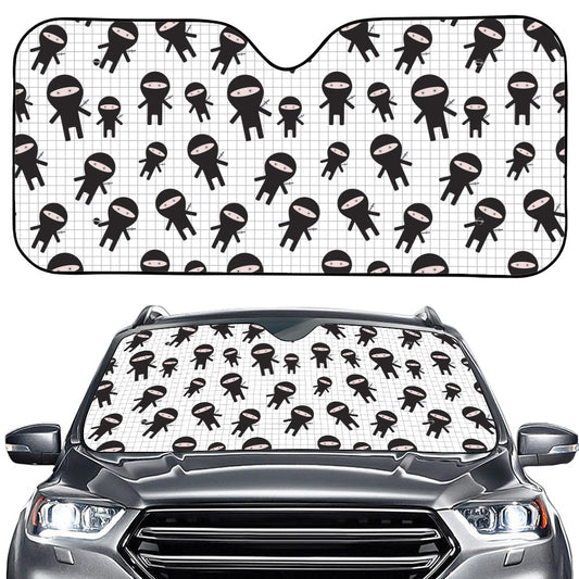 Cute Ninja Pattern Print Car Windshield Sun Shade