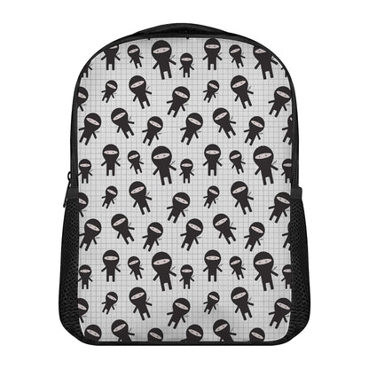 Cute Ninja Pattern Print Casual Backpack