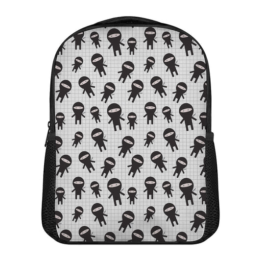 Cute Ninja Pattern Print Casual Backpack