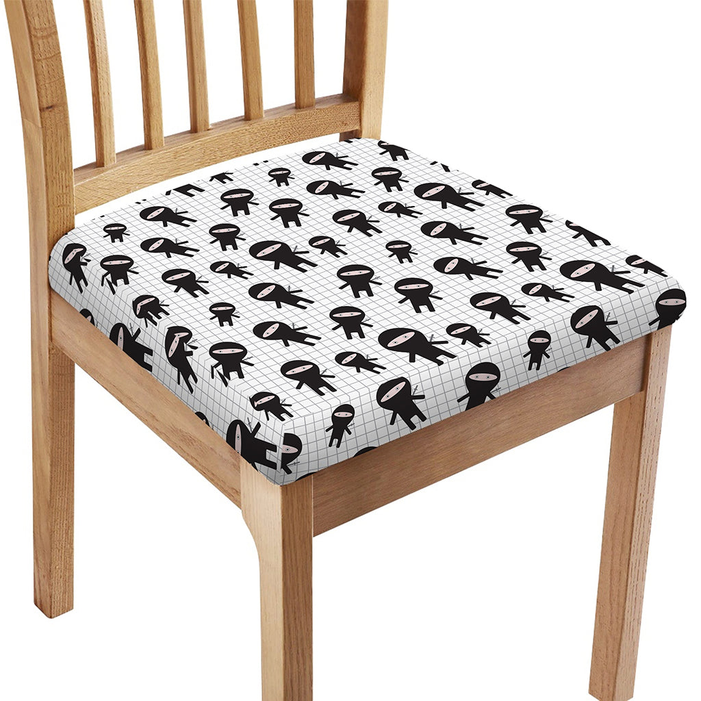 Cute Ninja Pattern Print Chair Cushion Cover