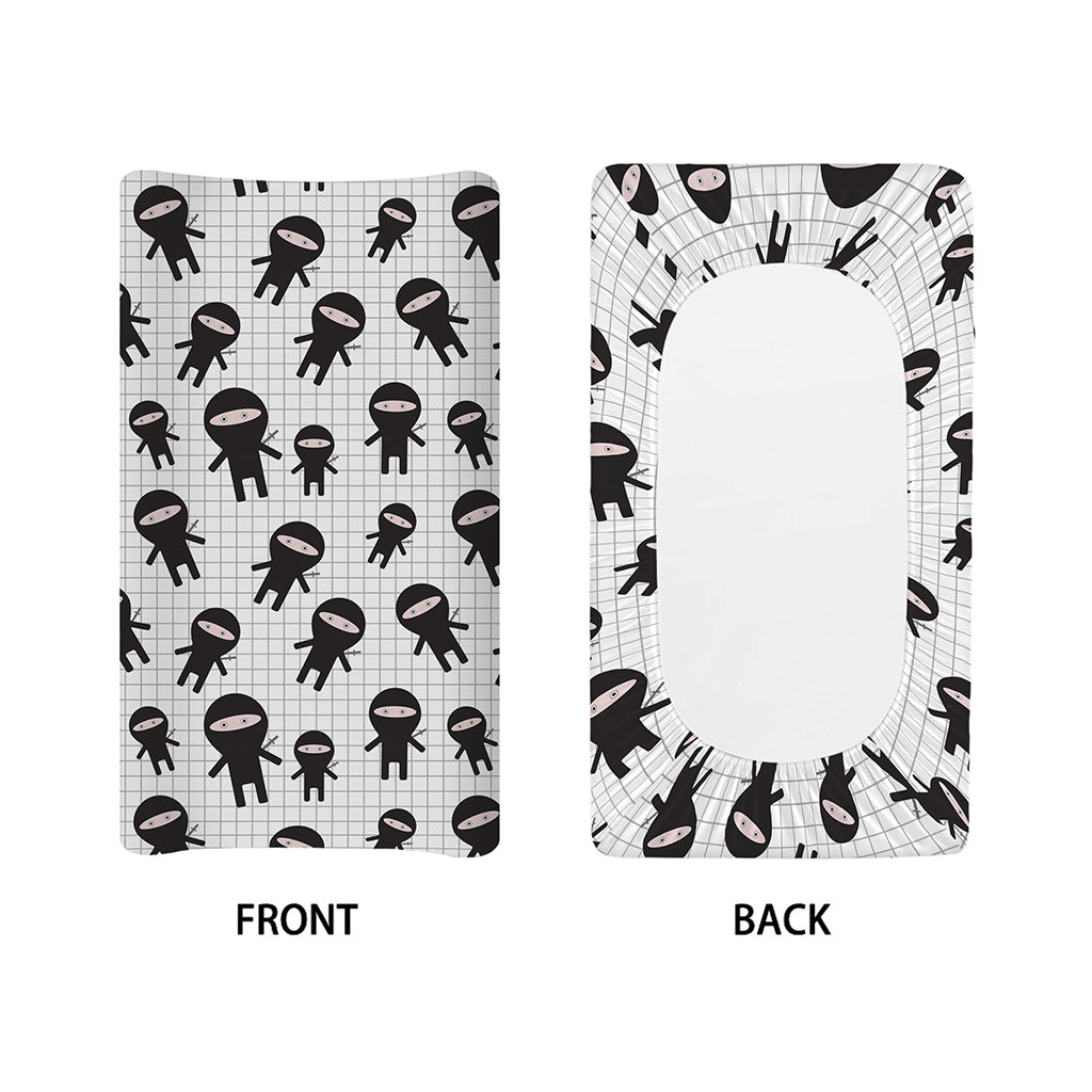 Cute Ninja Pattern Print Changing Pad Cover