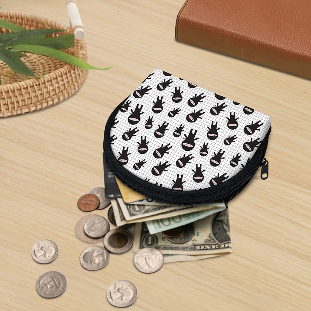 Cute Ninja Pattern Print Coin Purse