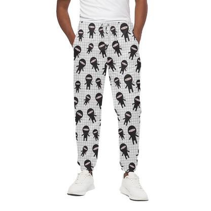 Cute Ninja Pattern Print Cotton Pants