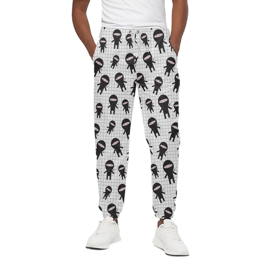 Cute Ninja Pattern Print Cotton Pants