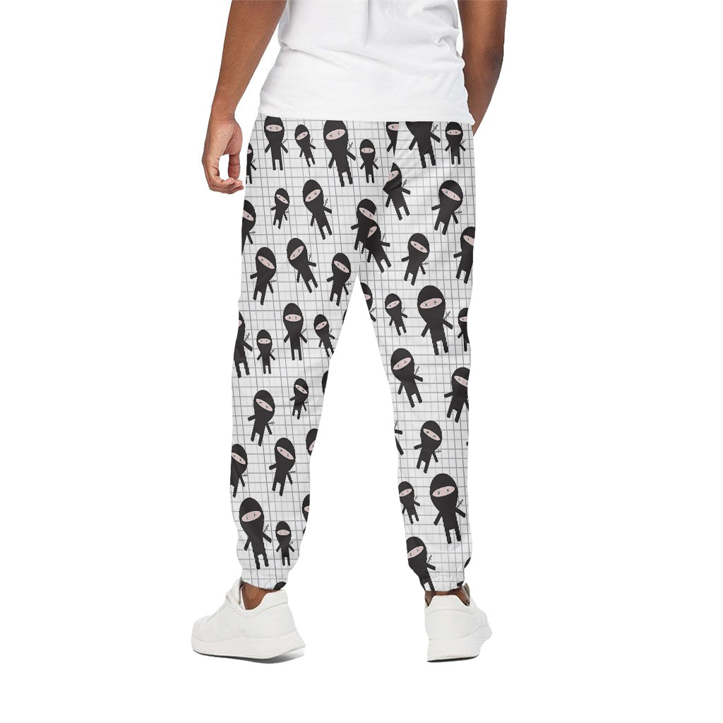 Cute Ninja Pattern Print Cotton Pants