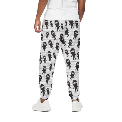 Cute Ninja Pattern Print Cotton Pants