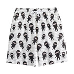 Cute Ninja Pattern Print Cotton Shorts