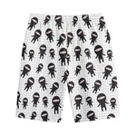 Cute Ninja Pattern Print Cotton Shorts